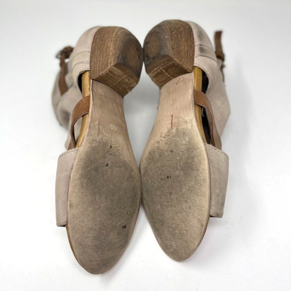Miz Mooz carter ankle booties US9 EU40 BoxU Bone leather Peep toe - Picture 6 of 8